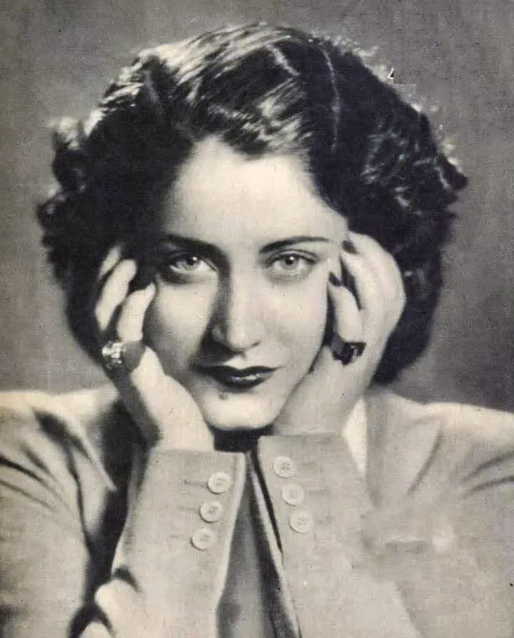 Portrait of the singer Asmahan (Amal al-Atrash)